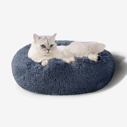 Cozy Plush Cat Bed | Ultra-Soft Calming Retreat | Non-Slip Design for Anxious Cats